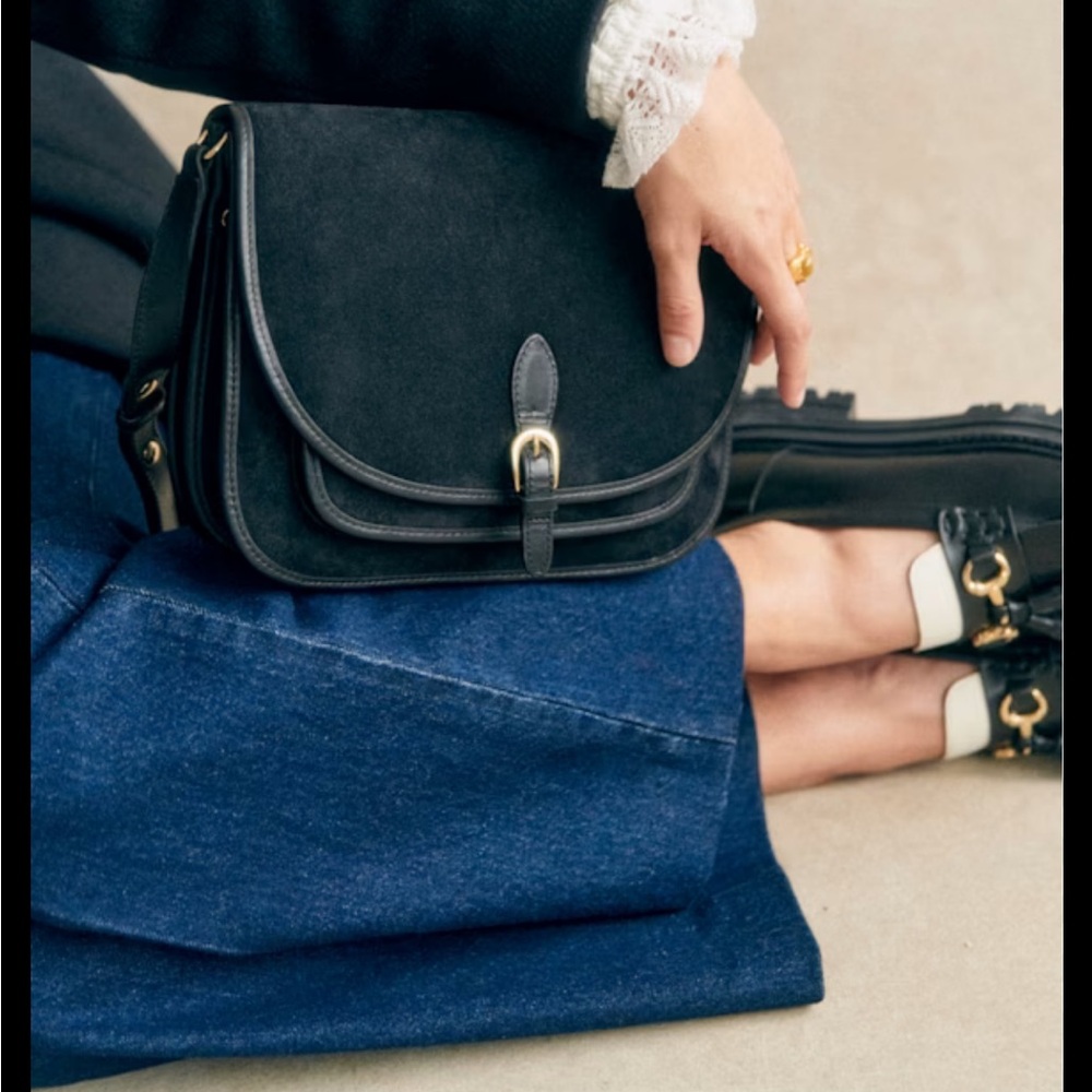 Sezane Large Roméo Bag Noir Bi-matière - Size T-U